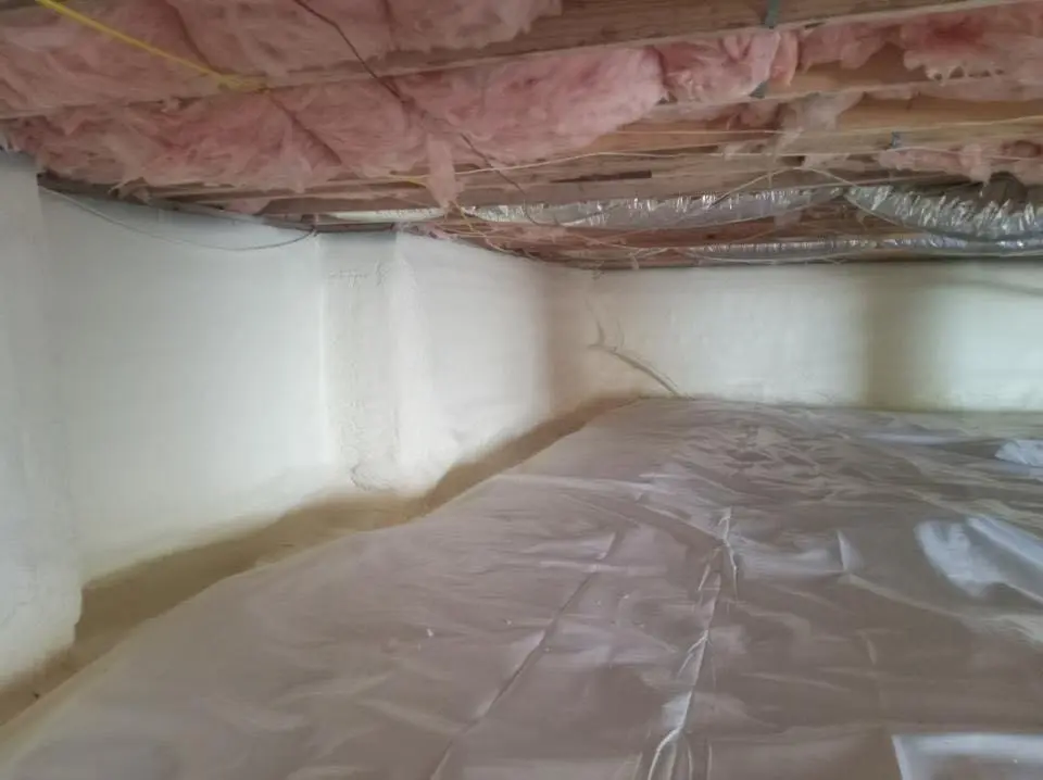 Crawl space encapsulation with closed-cell spray foam for Roof Maintenance in Parma